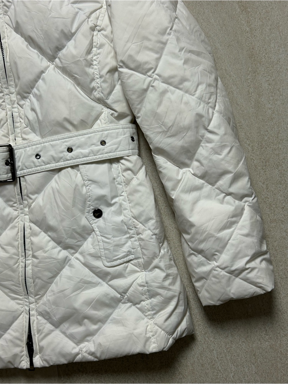 BURBERRY LONDON NOVA CHECK DIAMOND QUILTED DOWN PUFFER SIZE XS - Picture 6 of 14